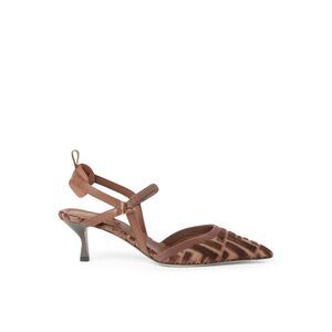 Fendi Women Slingback Colibri` Lite In Velvet Ff